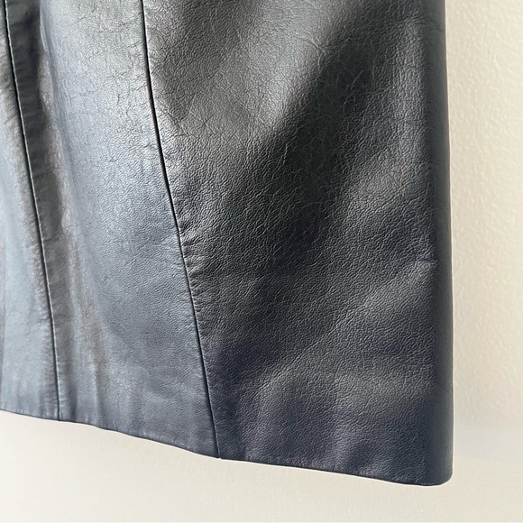 Byrnes & Baker Leather Pencil Mini Skirt Black Sz 8 (dd) - Picture 9 of 15